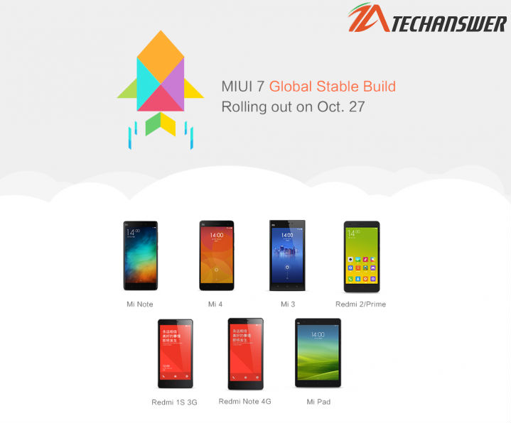 Supported Xiaomi Devices Will Get MIUI 7 Start Rolling Out